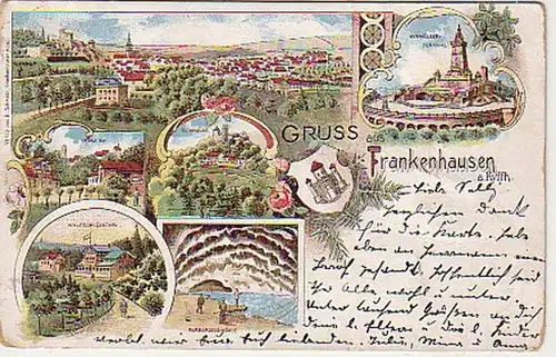 37423 Ak Lithographie Gruss de Frankenhausen 1899