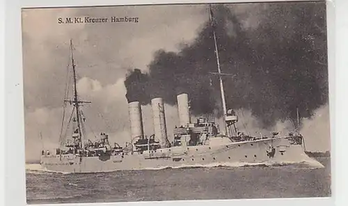 37392 Ak Kriegsschiff S.M. kl. Kreuzer "Hamburg" um 1915