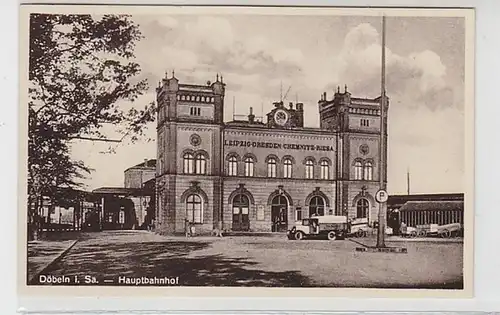 37372 Ak Döbeln in Sachsen Hauptbahnhof 1932