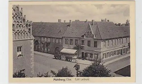 37318 Feldpost Ak Mühlberg Elbe Café Leithold 1940
