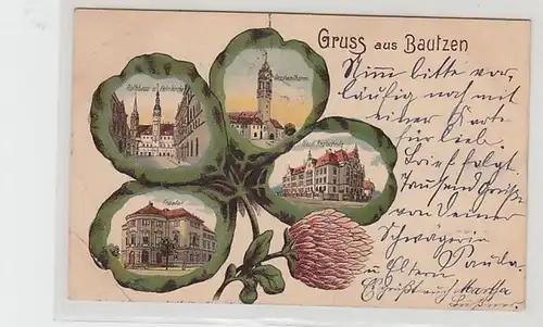 37315 Ak Lithographie Gruß aus Bautzen 1905