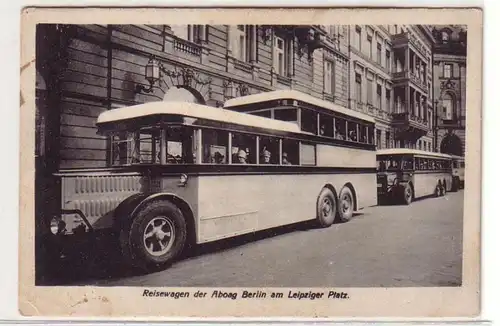 37303 Ak Reisewagen der Aboag Berlin am Leipziger Platz 1921