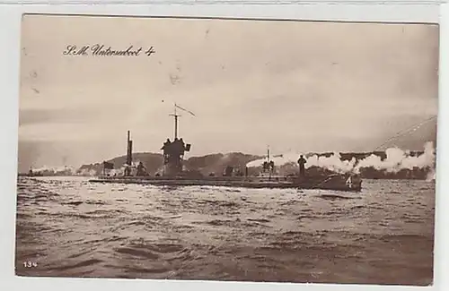 37294 Feldpost Ak S.M. Sous-marin 4, 1916