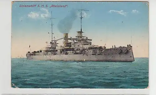 37279 Ak navire-ligne S.M.S. "Rhénanie" 1916