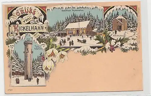 37271 Ak Litho Gruss vom Kickelhahn um 1900