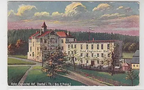 37258 Werbe-Ak Oberhof Hotel Englischer Hof um 1910