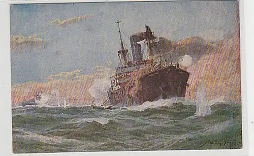 37246 Ak Boat allemand en bataille 1917