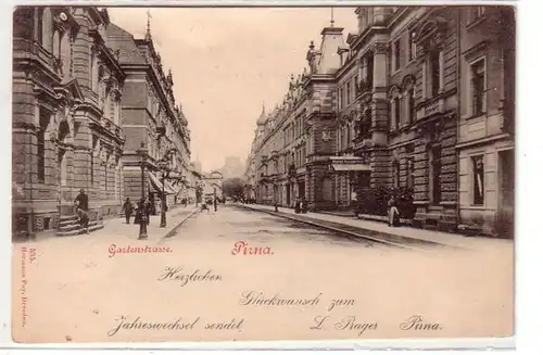 37240 Ak Pirna Gartenstraße Hotel Kaiserhof 1899