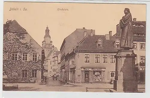 37230 Feldpost Ak Döbeln in Sachsen Kirchplatz um 1915