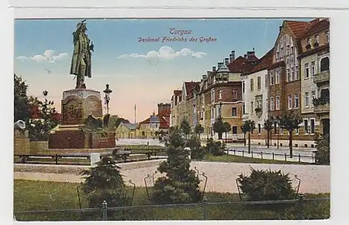 37223 Ak Torgau Denkmal Friedrichs des Großen um 1910