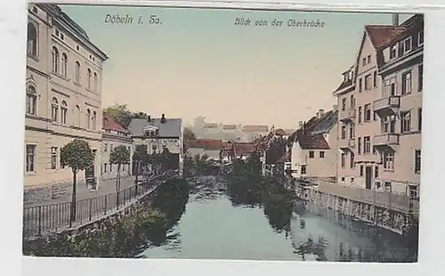 37219 Ak Döbeln Blick von der Oberbrücke um 1910