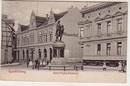 37214 Ak Quedlinburg Guts Muths Denkmal 1907