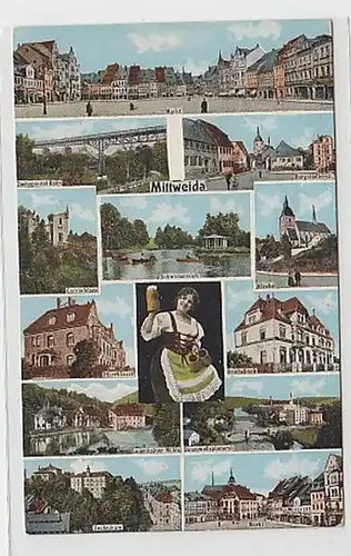 37193 Mehrbild Ak Mittweida Reichsbank usw. um 1920