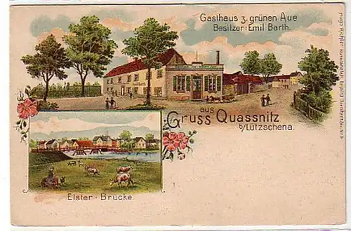 37148 Ak Lithographie Gruss aus Quassnitz 1904
