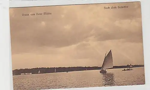 37144 Ak Gruss de Neue Mühle Après l'orage de 1930