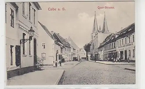 37091 Ak Calbe près de la Saale Querstrasse 1910