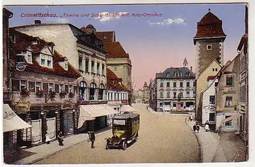 37077 Ak Crimmitschau Thieme und Silberstraße 1915