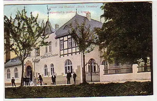 37066 Ak Mitteldorf bei Stollberg im Erzgebirge 1909