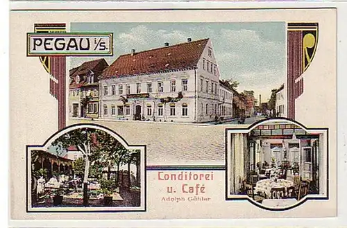 37056 Mehrbild Ak Pegau Konditorei Café Göhler um 1910