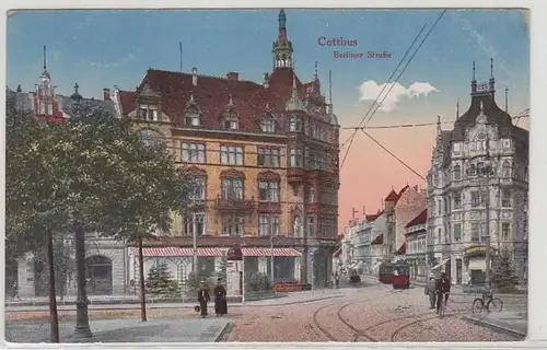 37042 Feldpost Ak Cottbus Berliner Strasse 1918