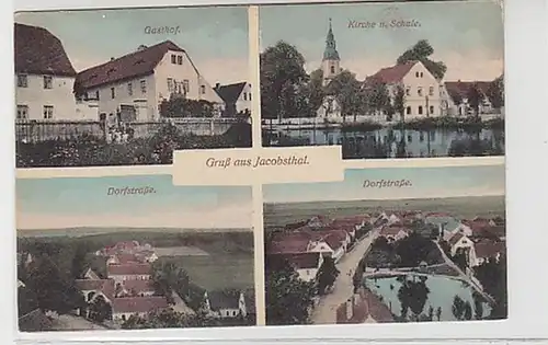 37033 Feldpost Ak Gruß aus Jacobsthal Gasthof usw.1914
