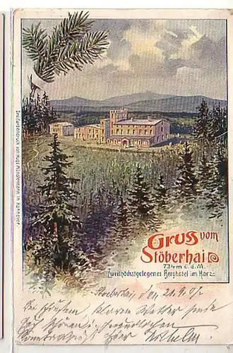 37023 Ak Gruss du requin de la pêche dans la résine 1907