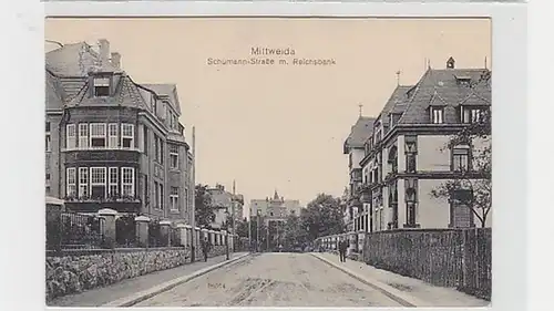 37020 Ak Mittweida Schumann Straße Reichsbank 1912