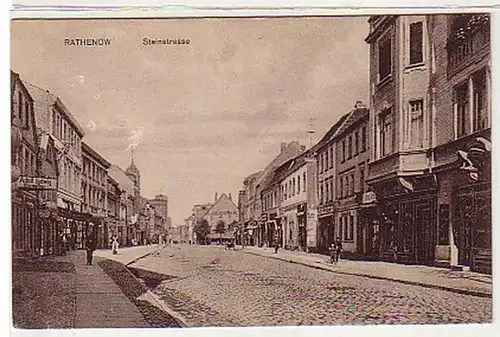 37008 Feldpost Ak Rathenow Steinstrasse 1916