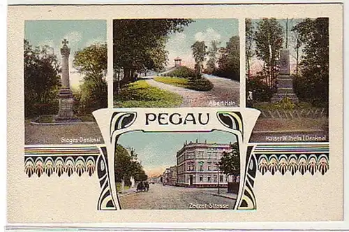 37004 Mehrbild Ak Pegau Zeitzerstraße usw. um 1910