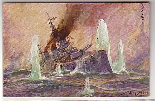 36988 Ak Seegefecht in der Nordsee im 1. Weltkrieg 1915