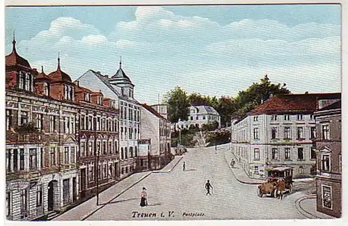 36982 Ak Treuen im Vogtland Postplatz 1911