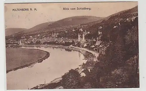 36956 Ak Miltenberg a.M. Blick vom Schloßberg 1918