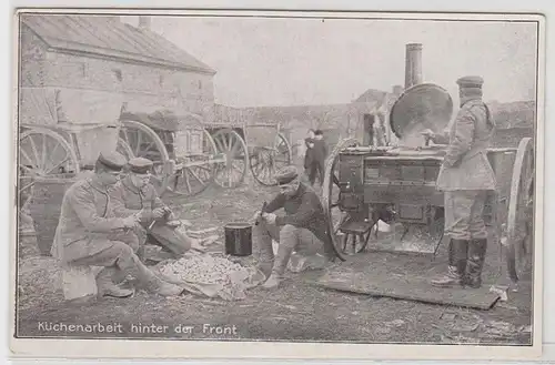 36941 Ak Küchenarbeit hinter der Front 1. Weltkrieg 1915