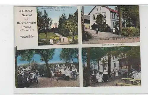 36924 Mehrbild Ak Gasthof Perlas bei Treuen 1915