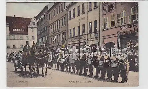 36874 Ak Torgau Parade der Geharnischten 1908