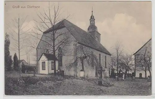 36863 Ak Gruß aus Dietharz Kirche um 1910