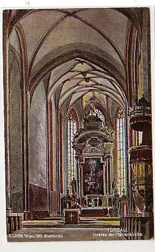 36835 Ak Torgau Inneres der Marienkirche um 1905