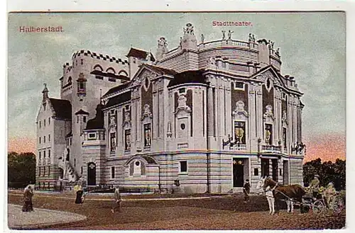 36832 Ak Halberstadt Théâtre de la ville 1906