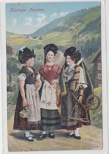 36805 Ak Thüringer Trachten 1912