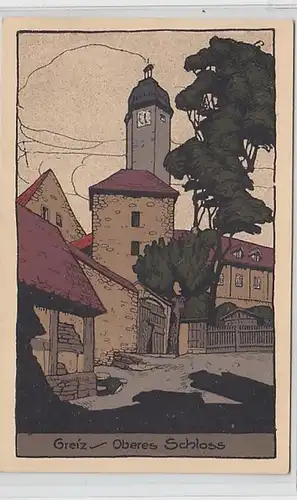 36790 Künstler Ak Greiz oberes Schloß um 1920