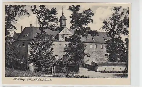 36775 Ak Mühlberg Elbe Schloß Südseite um 1940