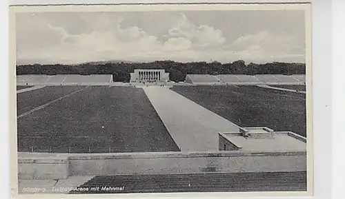 36759 Ak Nuremberg Luitpold Arena avec monument vers 1935