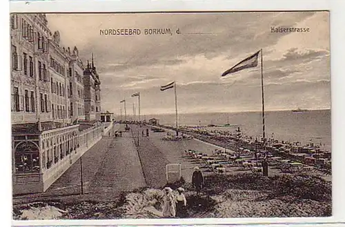 36733 Ak Mer du Nordbad Borkum Kaiserstrasse vers 1910
