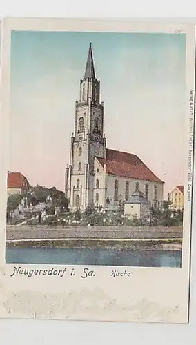 36713 Ak Neugersdorf in Sachsen Kirche 1903