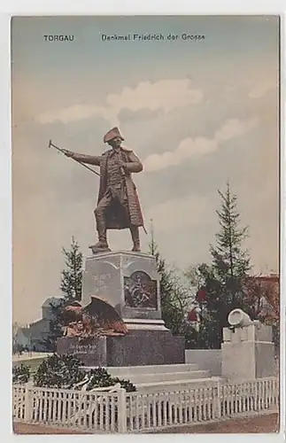 36709 Ak Torgau Denkmal Friedrich der Große um 1910