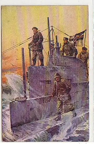 36707 Ak Tour de commande d'un sous-marin allemand 1917