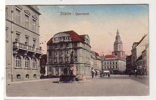 36694 Ak Döbeln Obermarkt um 1915