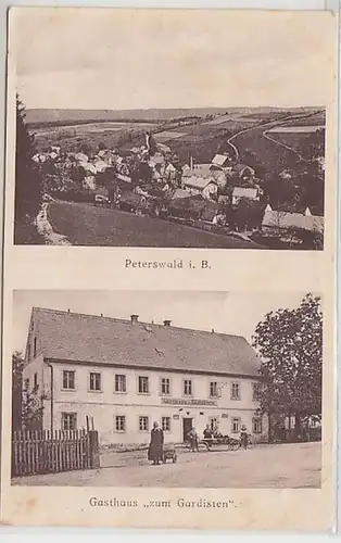 36689 Mehrbild Ak Peterswald i.B. Gasthaus zum Gardisten um 1920