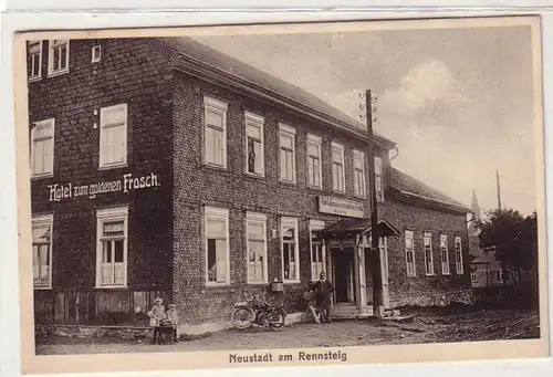 36684 Ak Neustadt am Rennsteig Hotel zum goldenen Frosch 1929