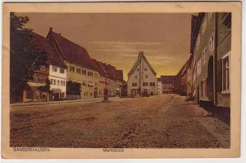 36673 Ak Sangerhausen Marktplatz 1920